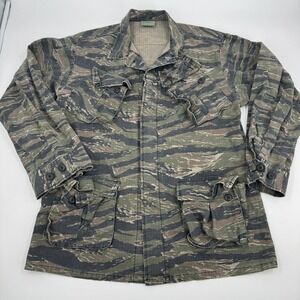Rothco BDU Field Jacket Mens Medium Regular Tiger Stripe Camo Ripstop Cotton